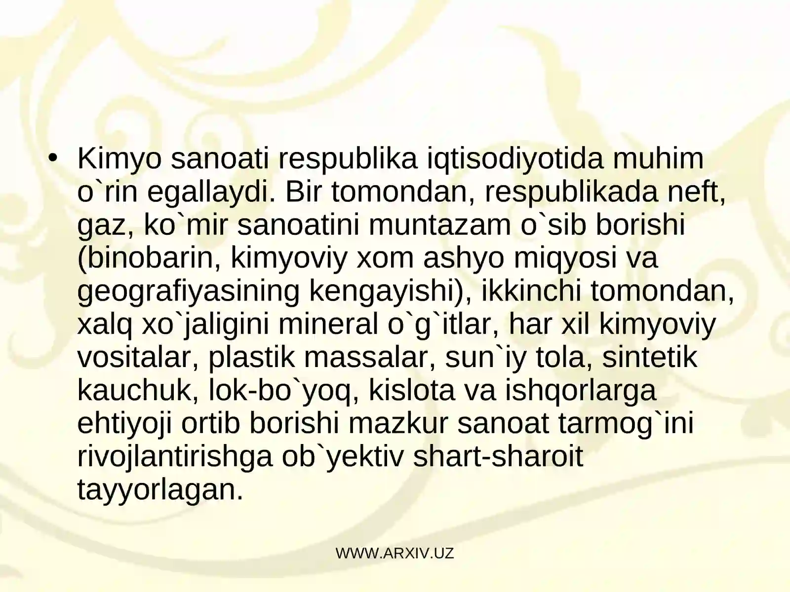 O`zbekistonning kimyo sanoati 3