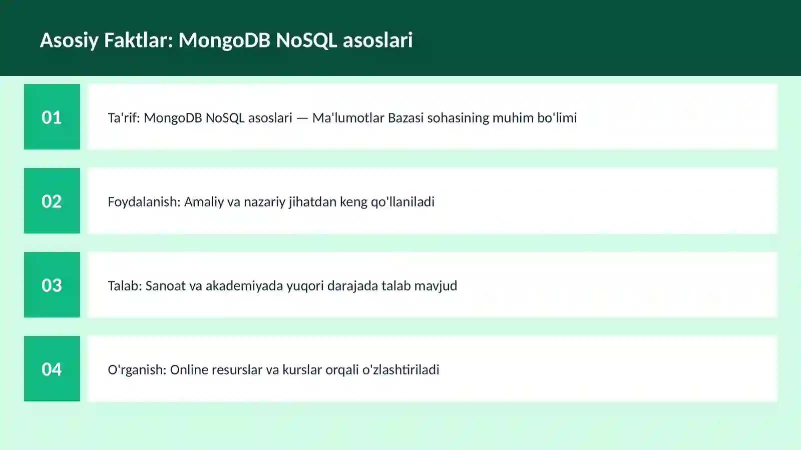 MongoDB NoSQL asoslari 3