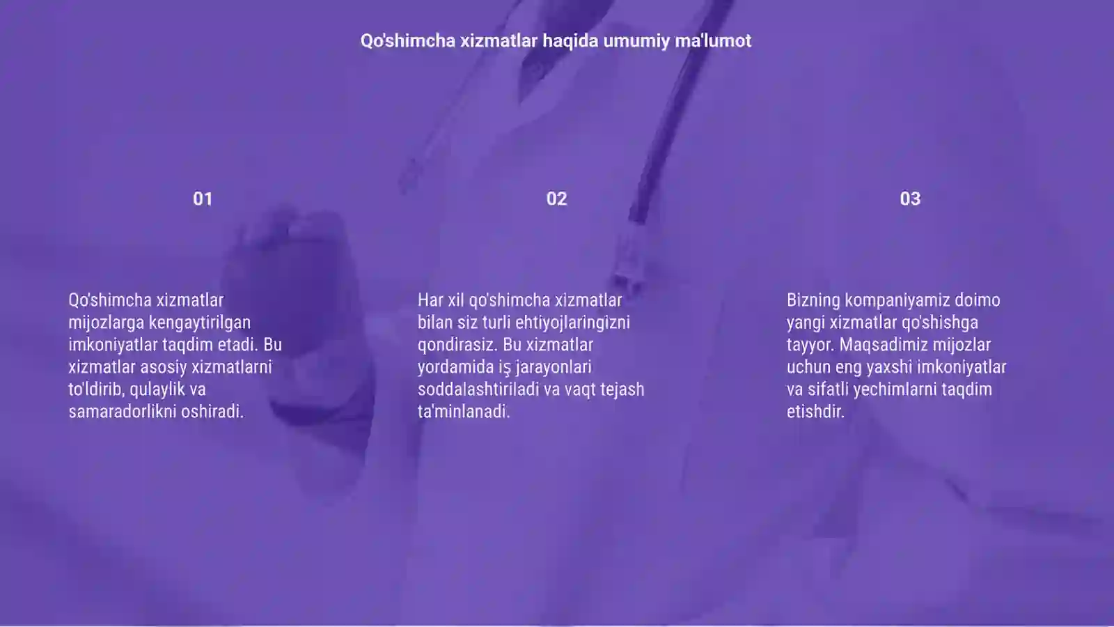 Qo'shimcha xizmatlar 3