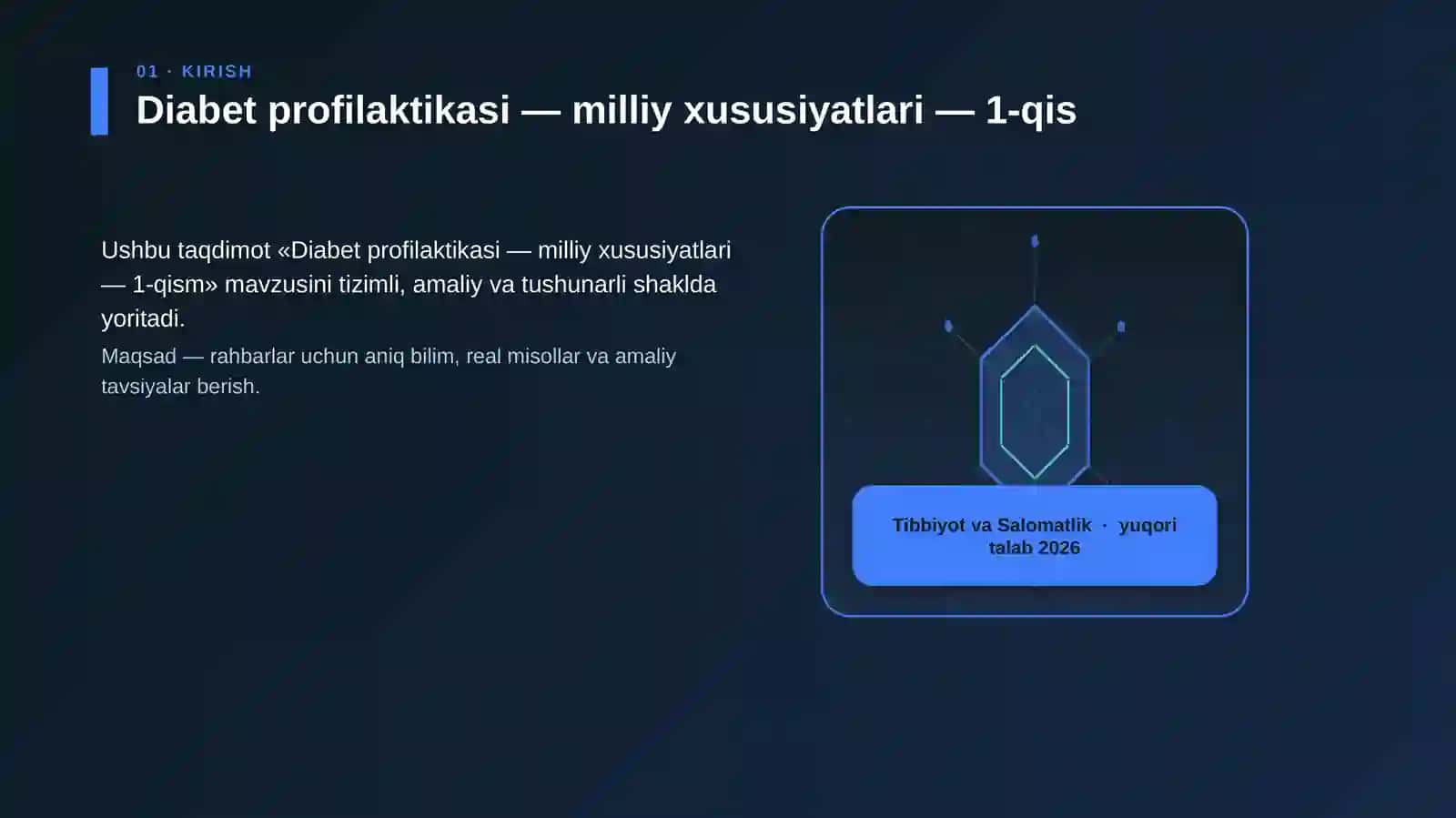 Diabet profilaktikasi — milliy xususiyatlari — 1-qism 3