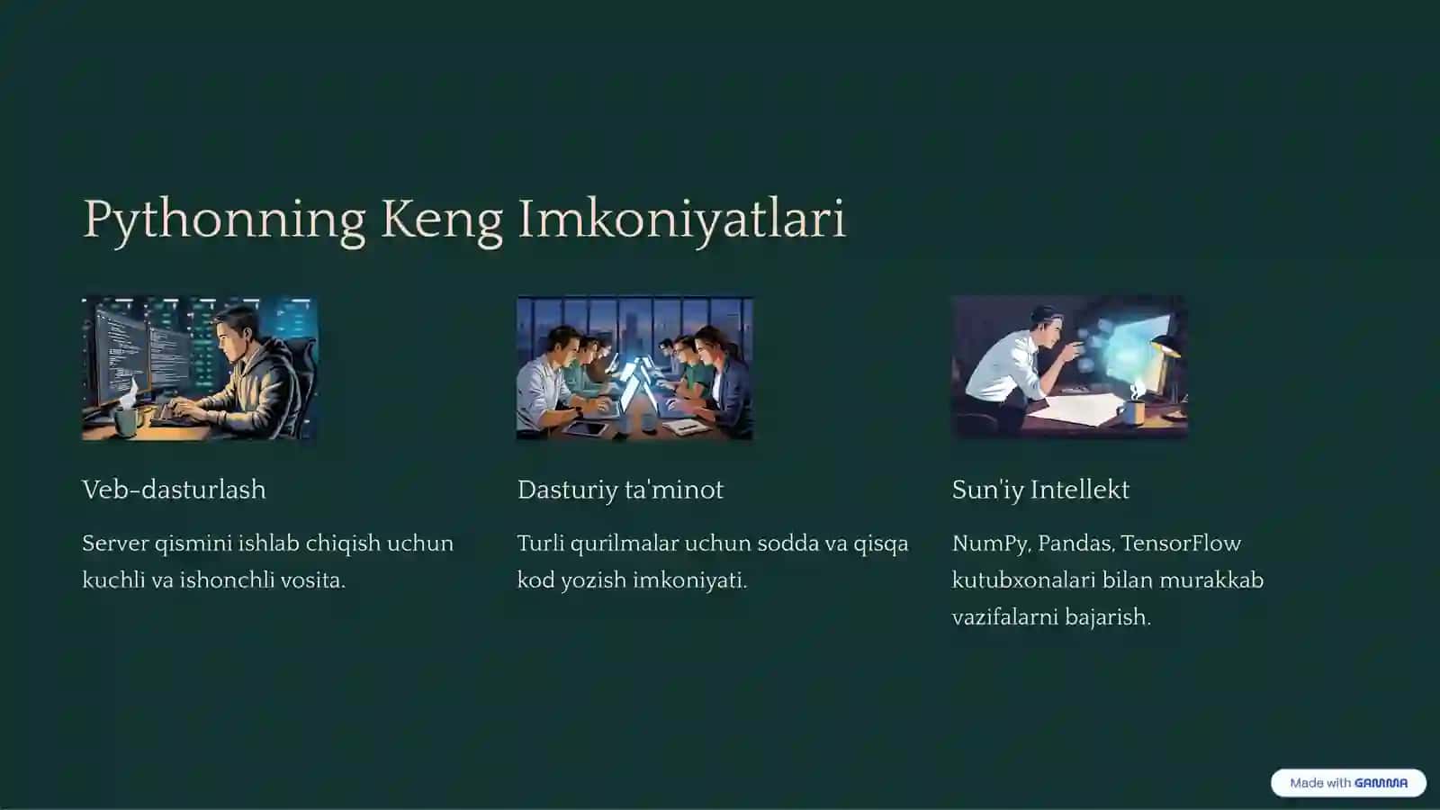Python: Zamonaviy Dasturlashning Kuchli Vositasi 3