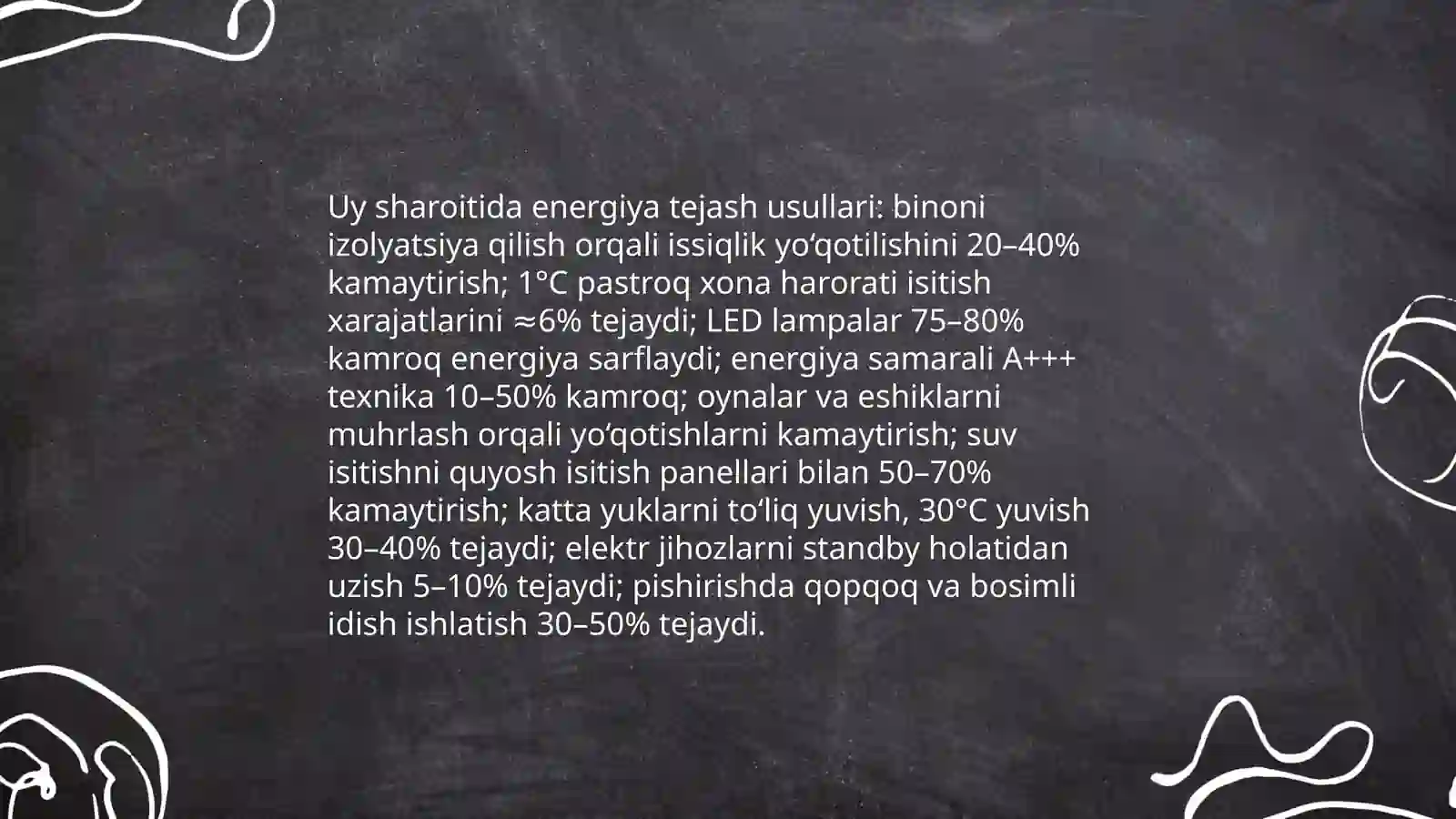 Energiya sarfini tejash 3