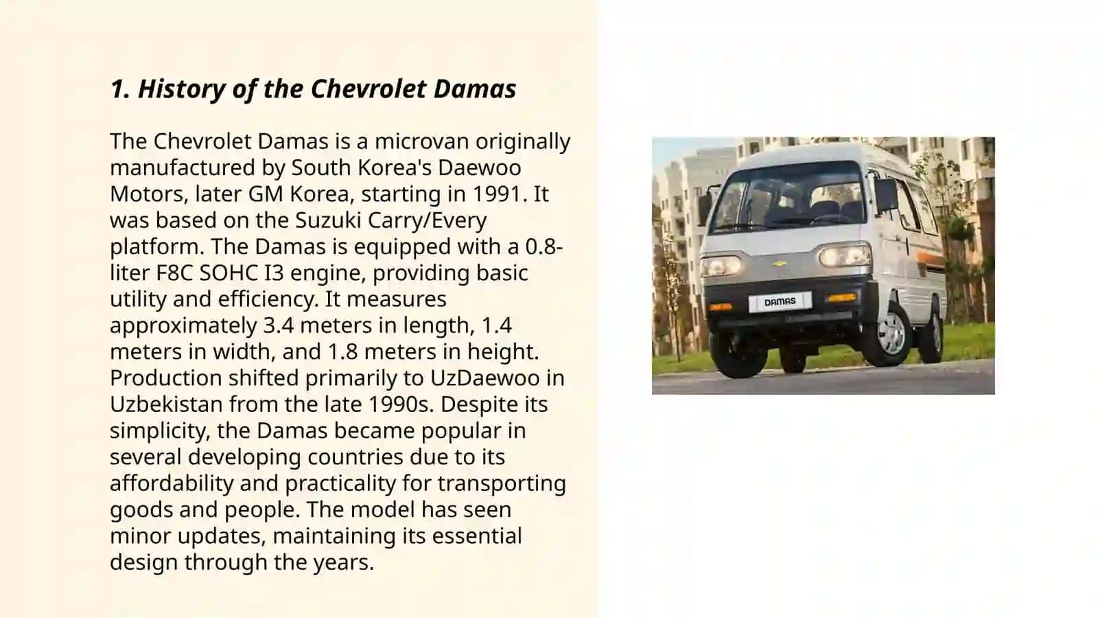 Chevrolet Damas 1