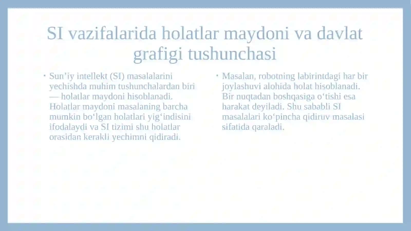 SI vazifalarining davlat maydoni. Davlat grafigida chuqur va chuqur qidiruvni amalga oshirish kengligi. 3