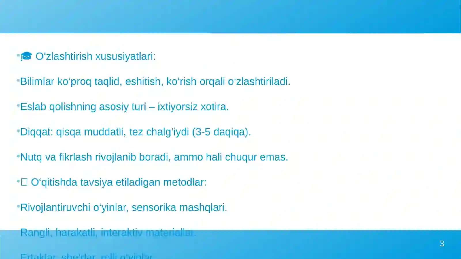 Turli yosh davrlarida o‘zlashtirish xususiyatlari 3