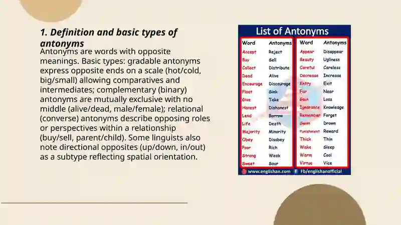 Antonyms 3