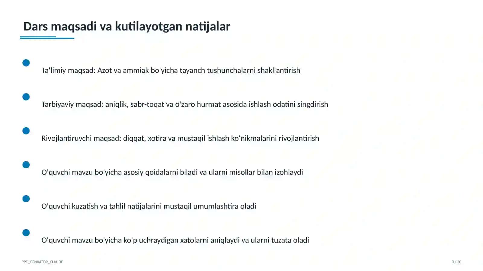 Azot va ammiak (9- sinf) 3