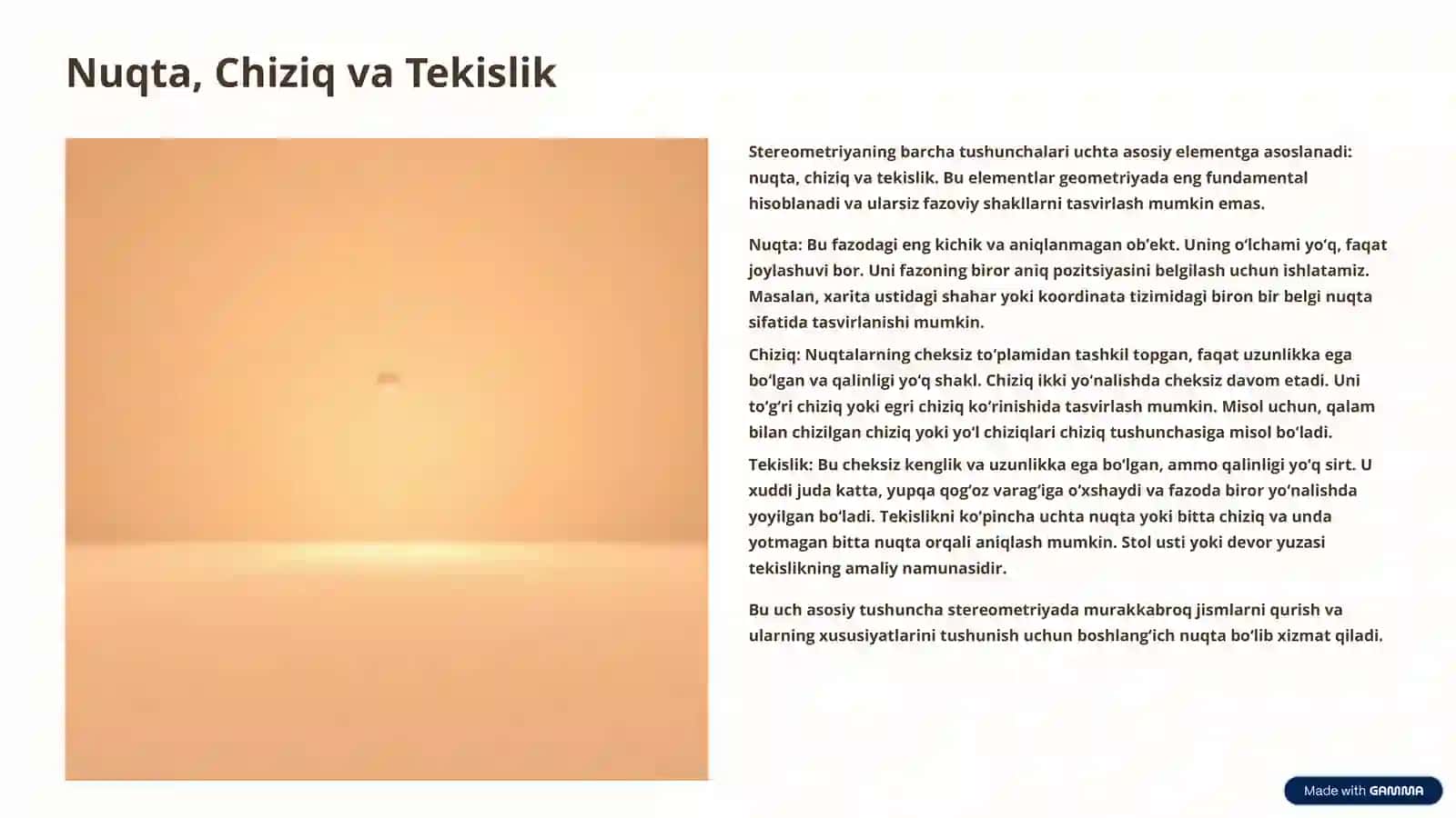 Stereometriyaning Asosiy Tushunchalari 3