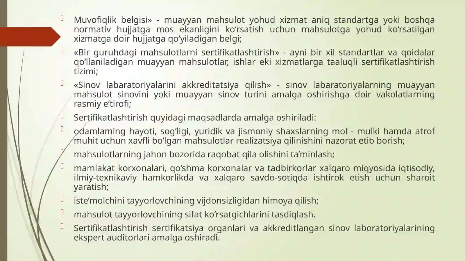 7-MA’RUZA.MAHSULOT VA XIZMATLARNISERTIFIKATSIYALASh 3