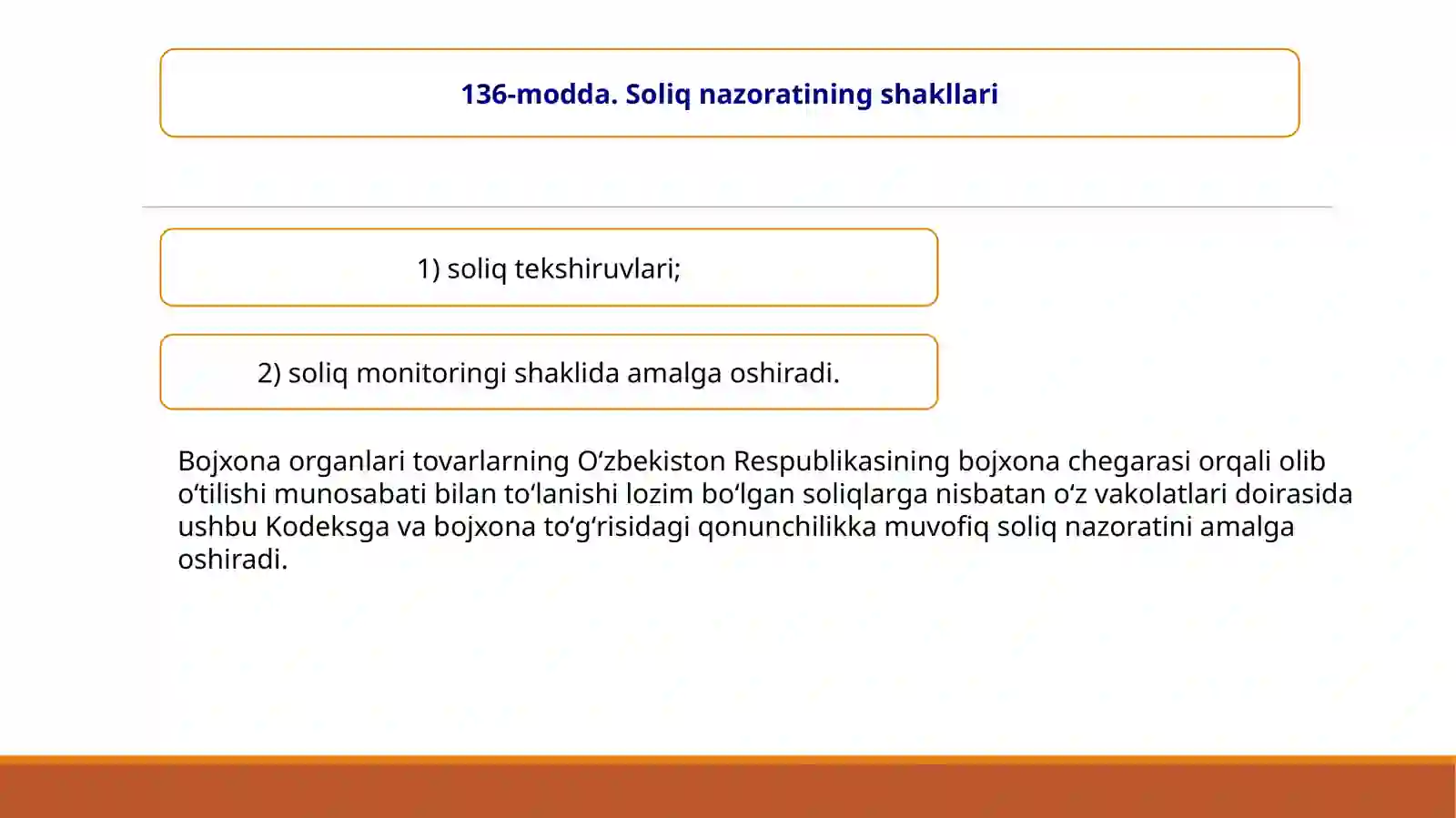 Soliq nazorati toʻgʻrisidagi umumiy qoidalar 3