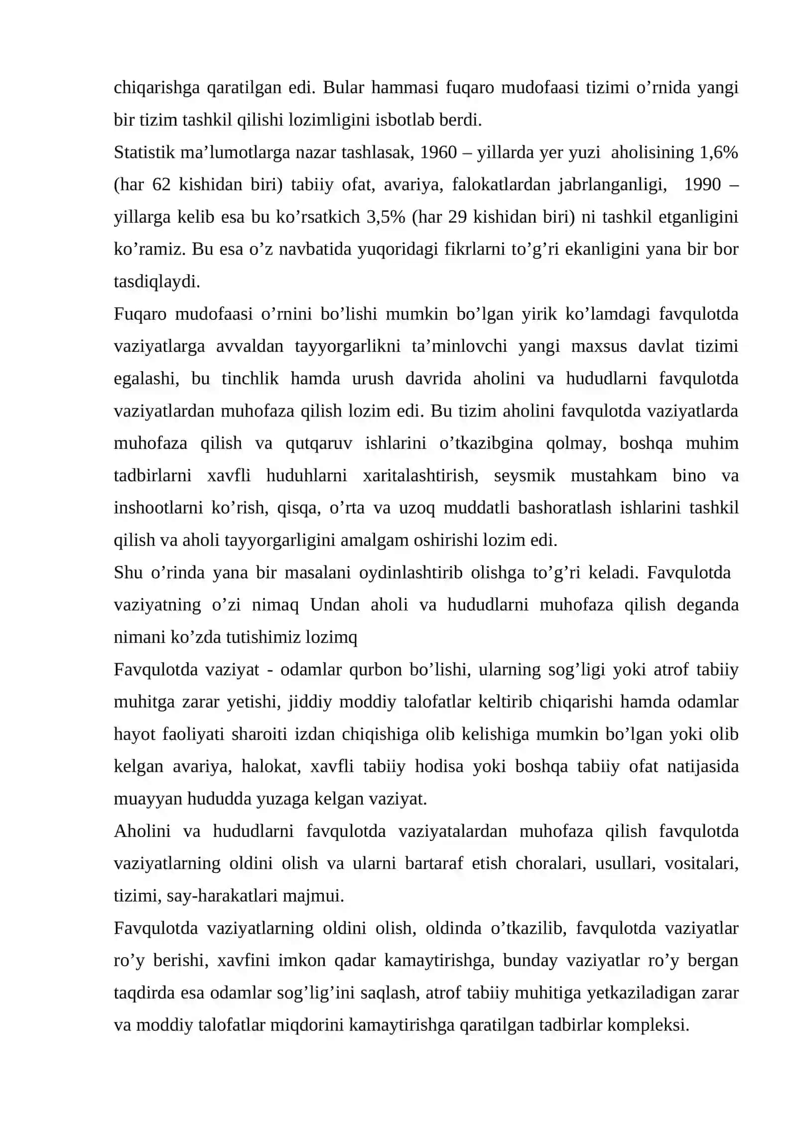 O`zabekiston Respublikasi Prizendintining va Vazirlar mahkamasining fuqaro muhofazasi to`g`risidagi qonun va farmonlari haqida ma’lumot 3
