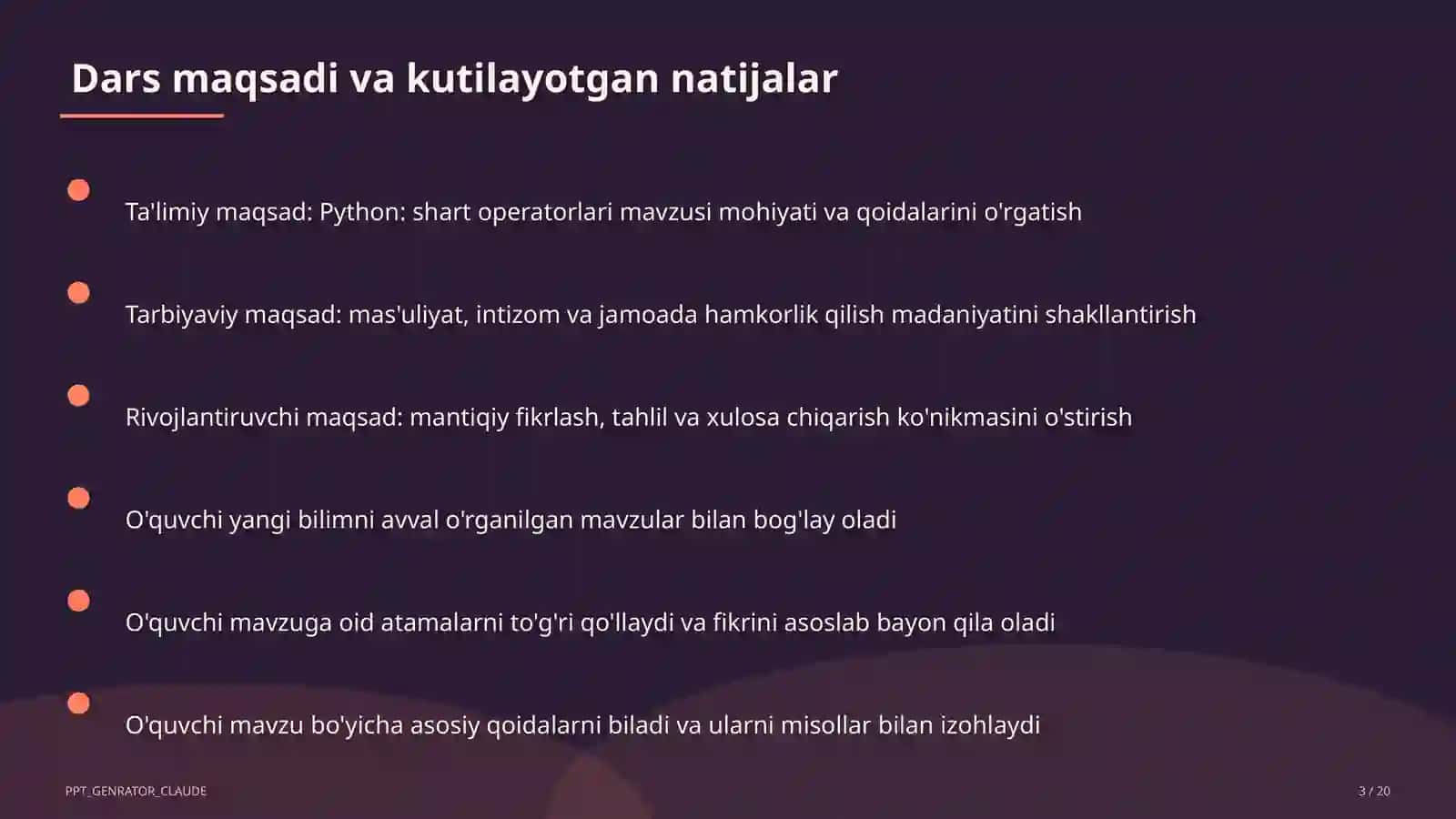 Python: shart operatorlari (8-sinf) 3