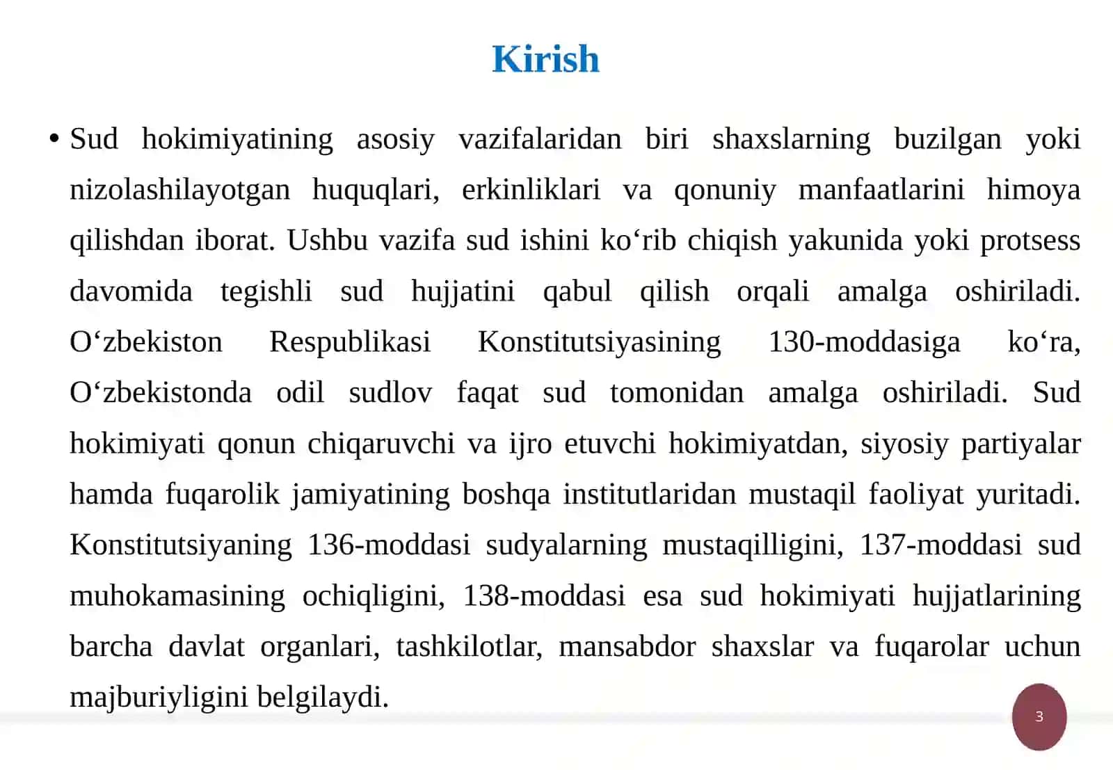 Birinchi instansiyasudining halqiluv qarori va ajrimlari 3
