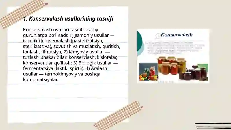 Konservalash usullari 3