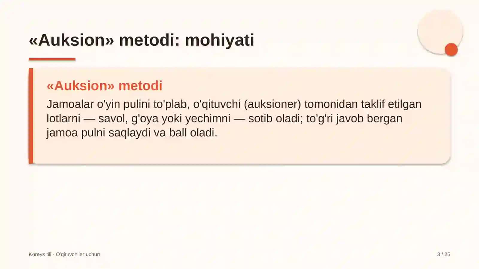 koreys tili darslarida auksion metodidan foydalanish 9273 3