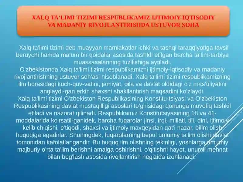 Uzluksiz ta'limda aniqlangan fanlarni o'qitish tendensiyasini o'zlashtirish 3
