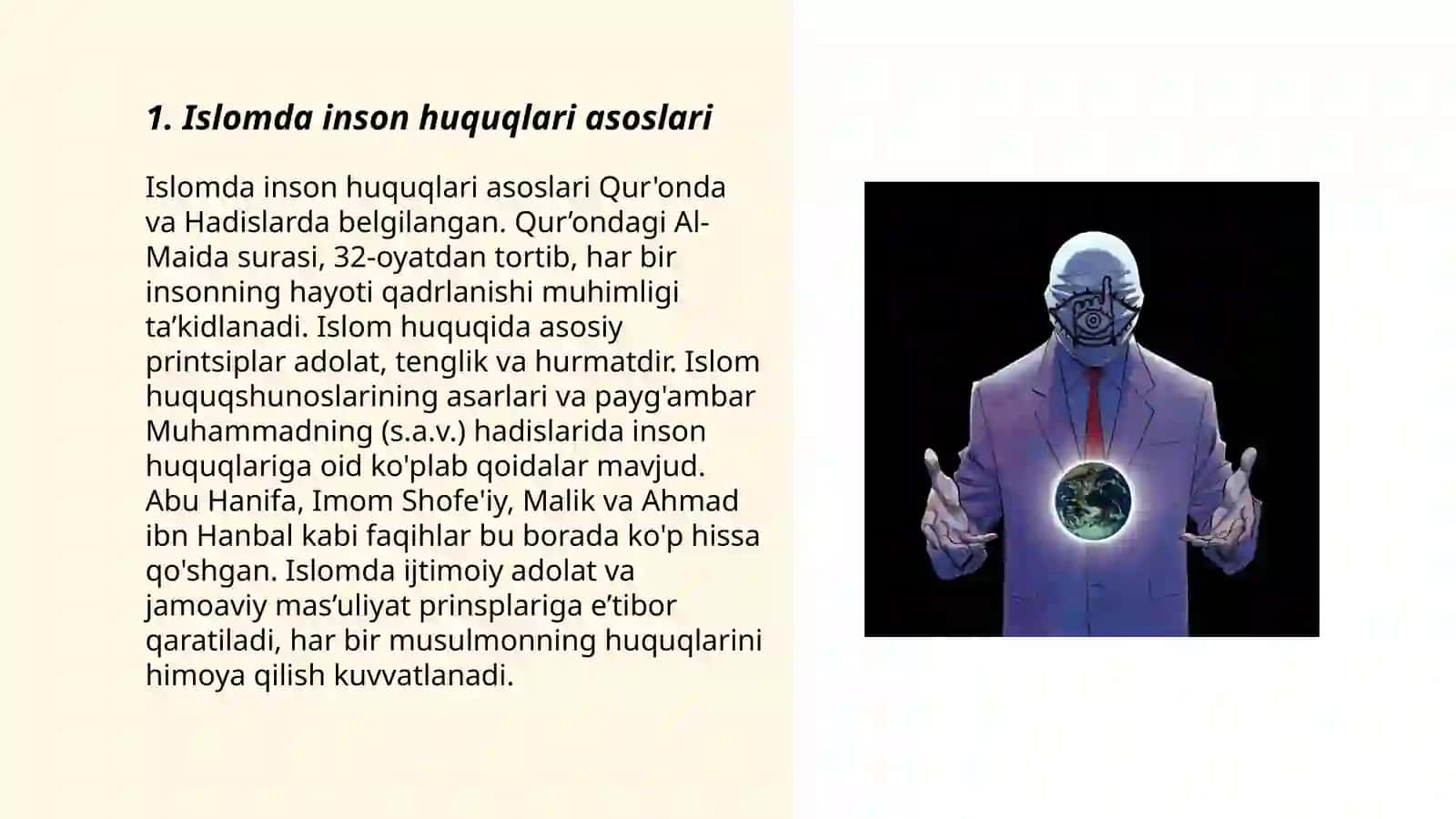 Islomda inson huquqlari himoyasi ijtimoiy tenglik adolat masalalari 3