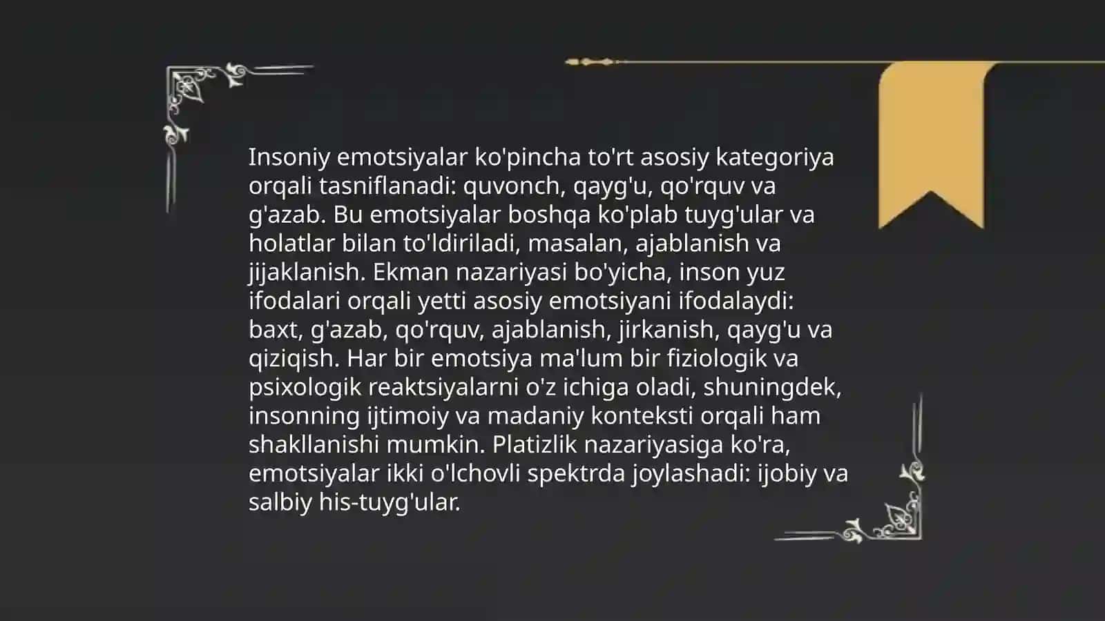 Hissiy holatlarning ifodalanishi hisslarni kechirish shaklari 3
