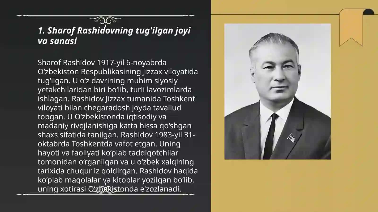 Sharof Rashidovning hayoti 3