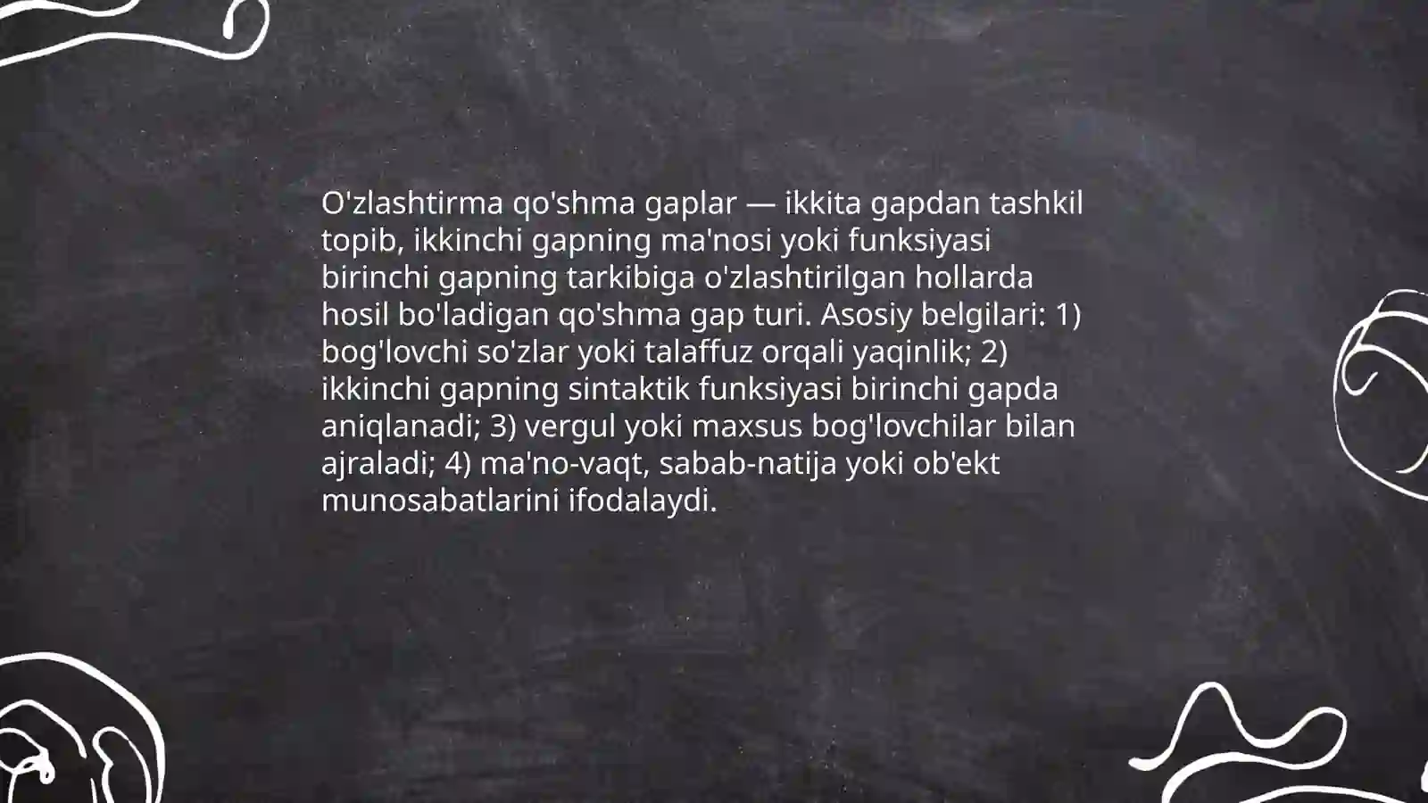 O'zlashtirma qo'shma gaplar 3