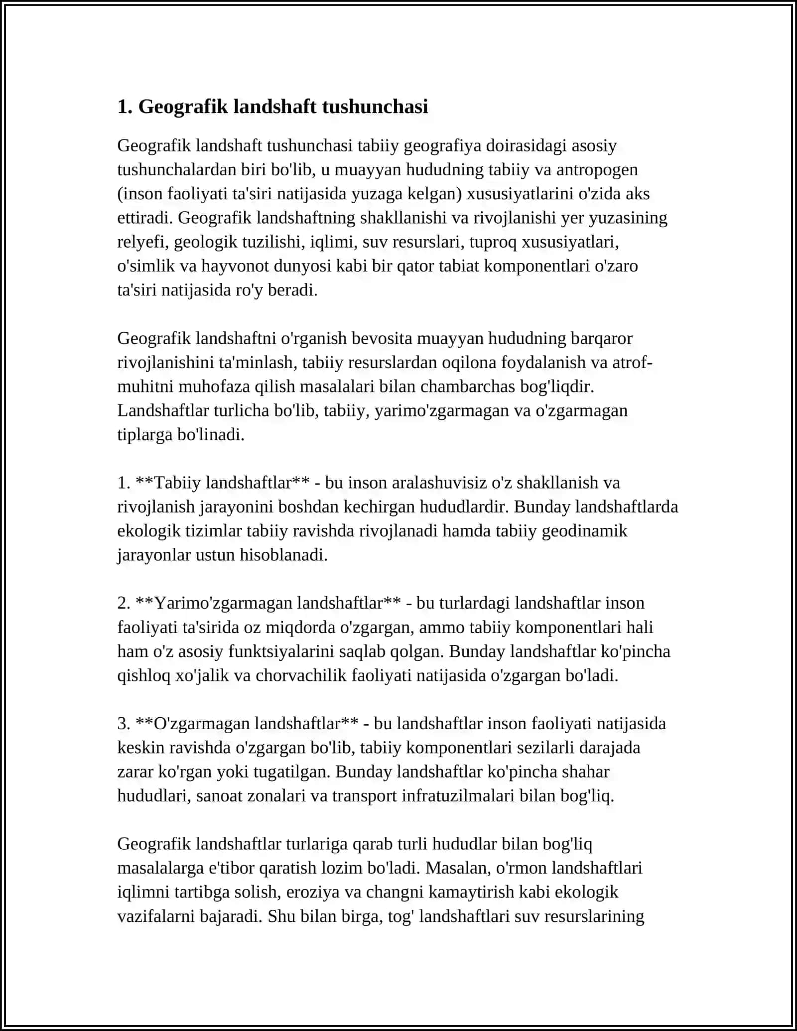GEOGRAFIK LANDSHAFT VA UNING TUZILISHI 3