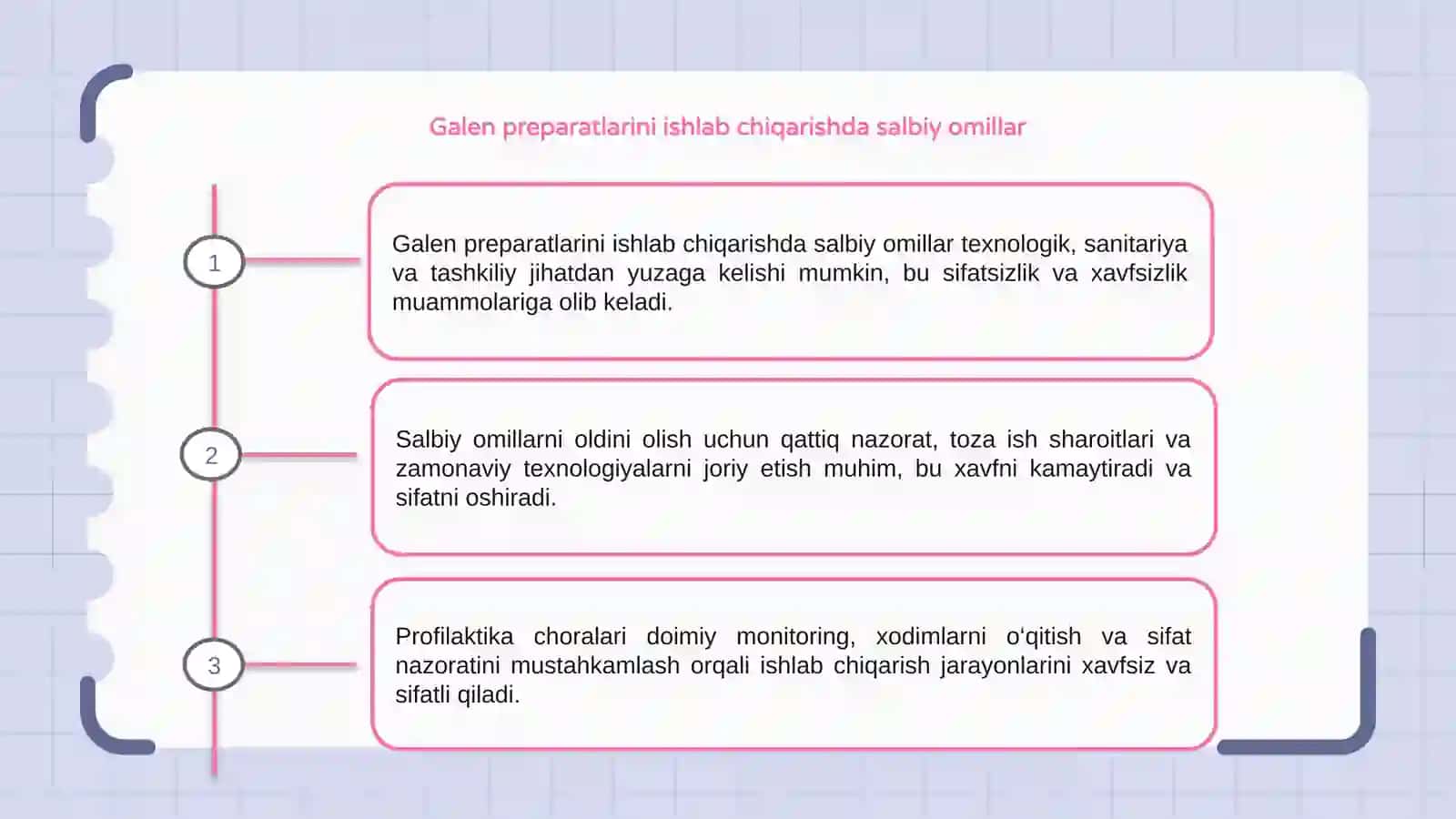 Galen preparatlarini Ishlab chiqarishda salbiy tasir etuvchi salbiy omillar va ularning profilaktikasi 3