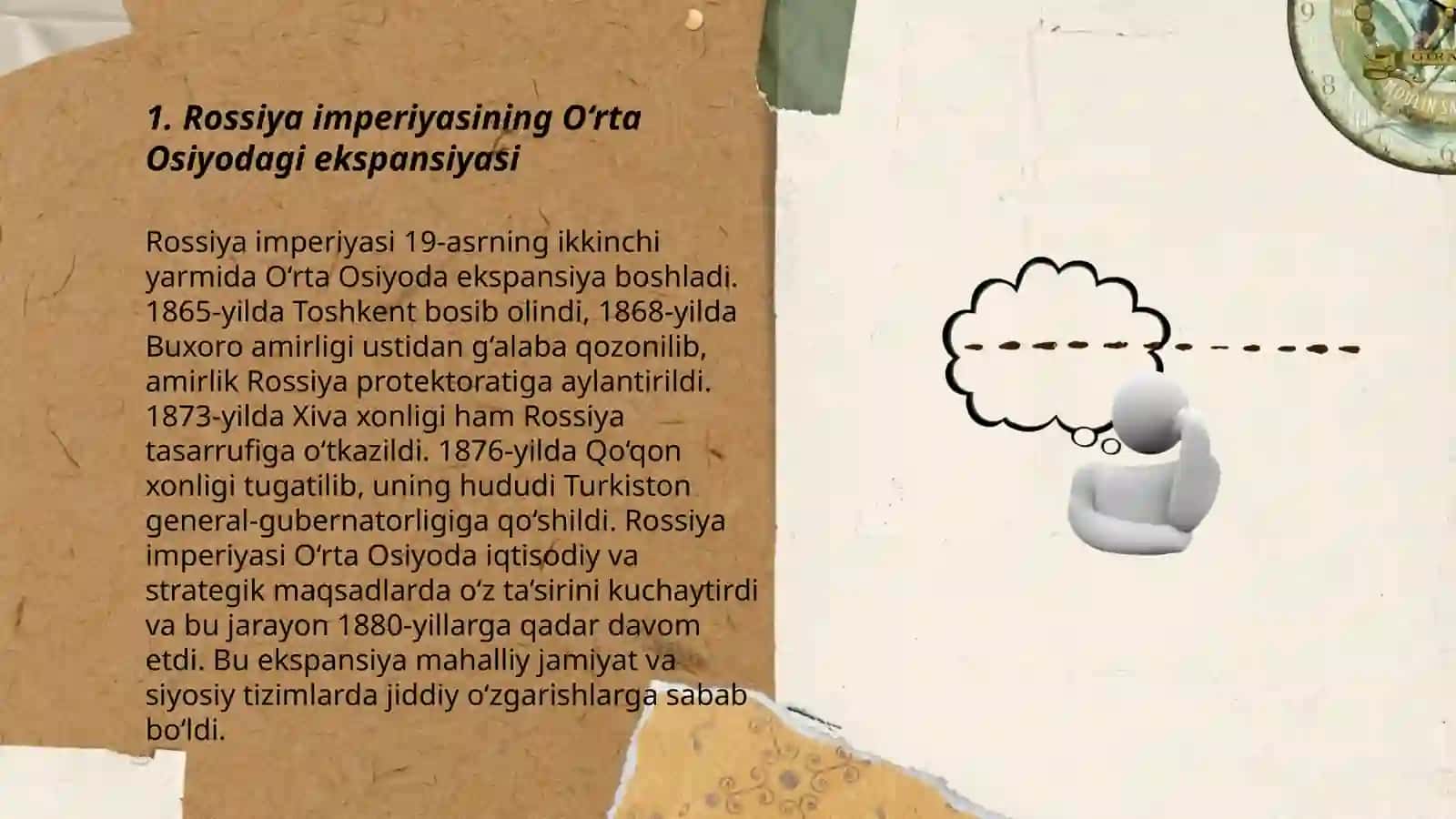 Osiyoning Chor Rossiyasi tomonidan bosib olishi O‘rta Osiyo ma'muriy hududiy chegarasing o‘zgarishi 3