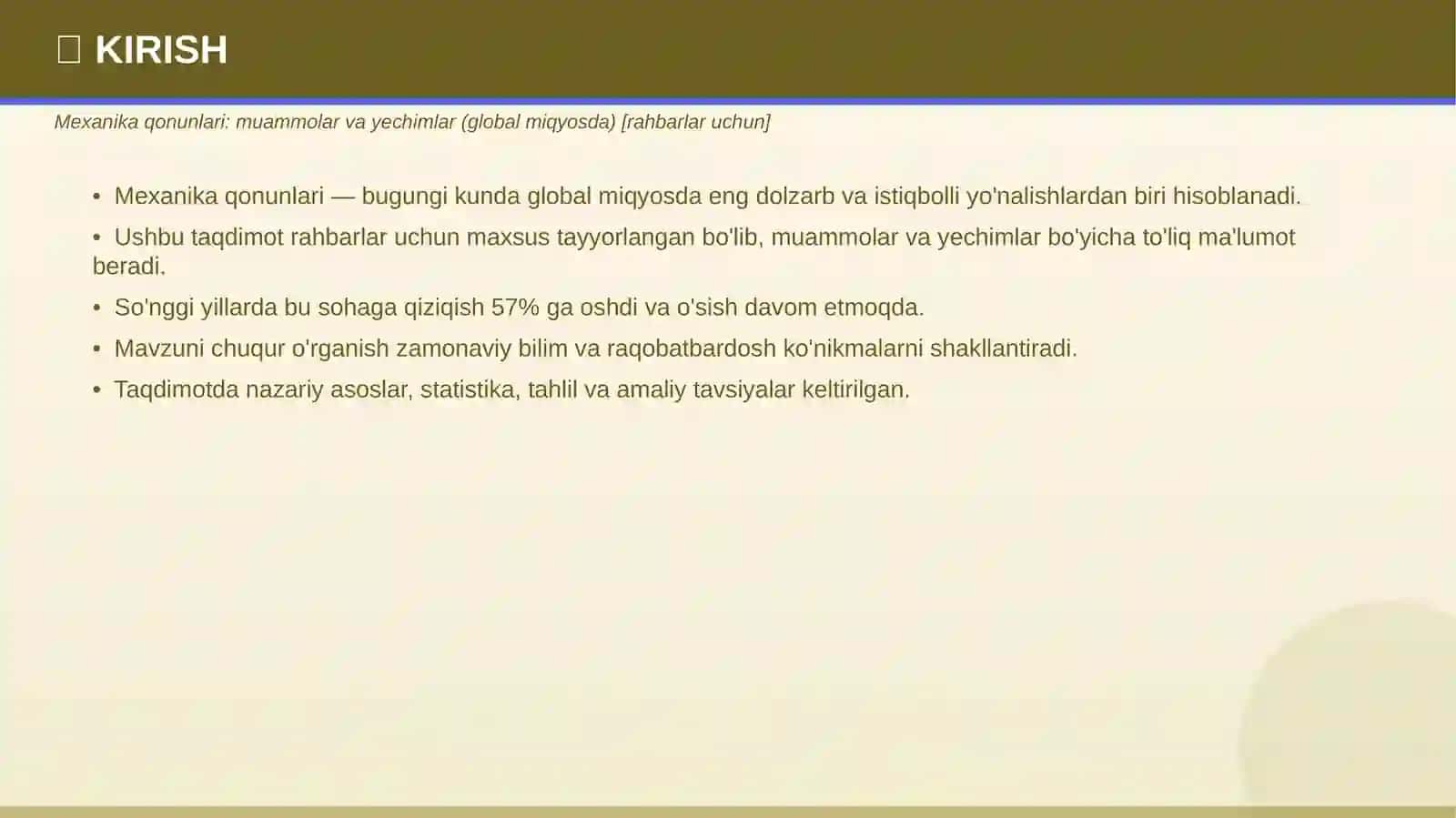 MEXANIKA QONUNLARI 1