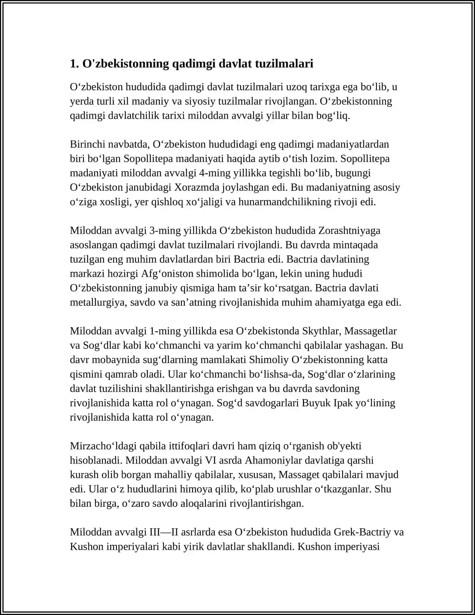 O‘ZBEKISTON DAVLATCHILIGINING TARIXIY BOSQICHLARI 3