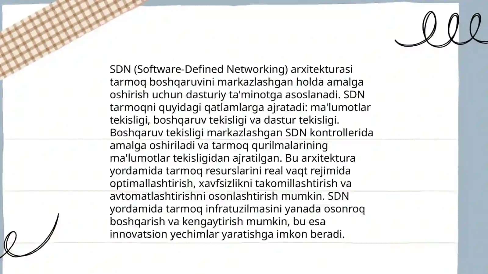 SDN tarmoqlarida boshqaruv 3