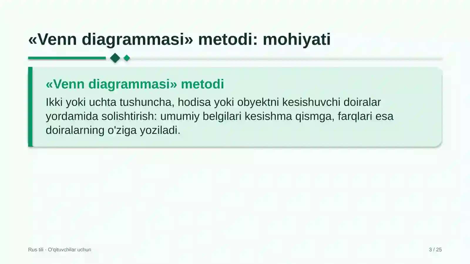 rus tili darslarida venn diagrammasi metodidan foydalanish 1127 3