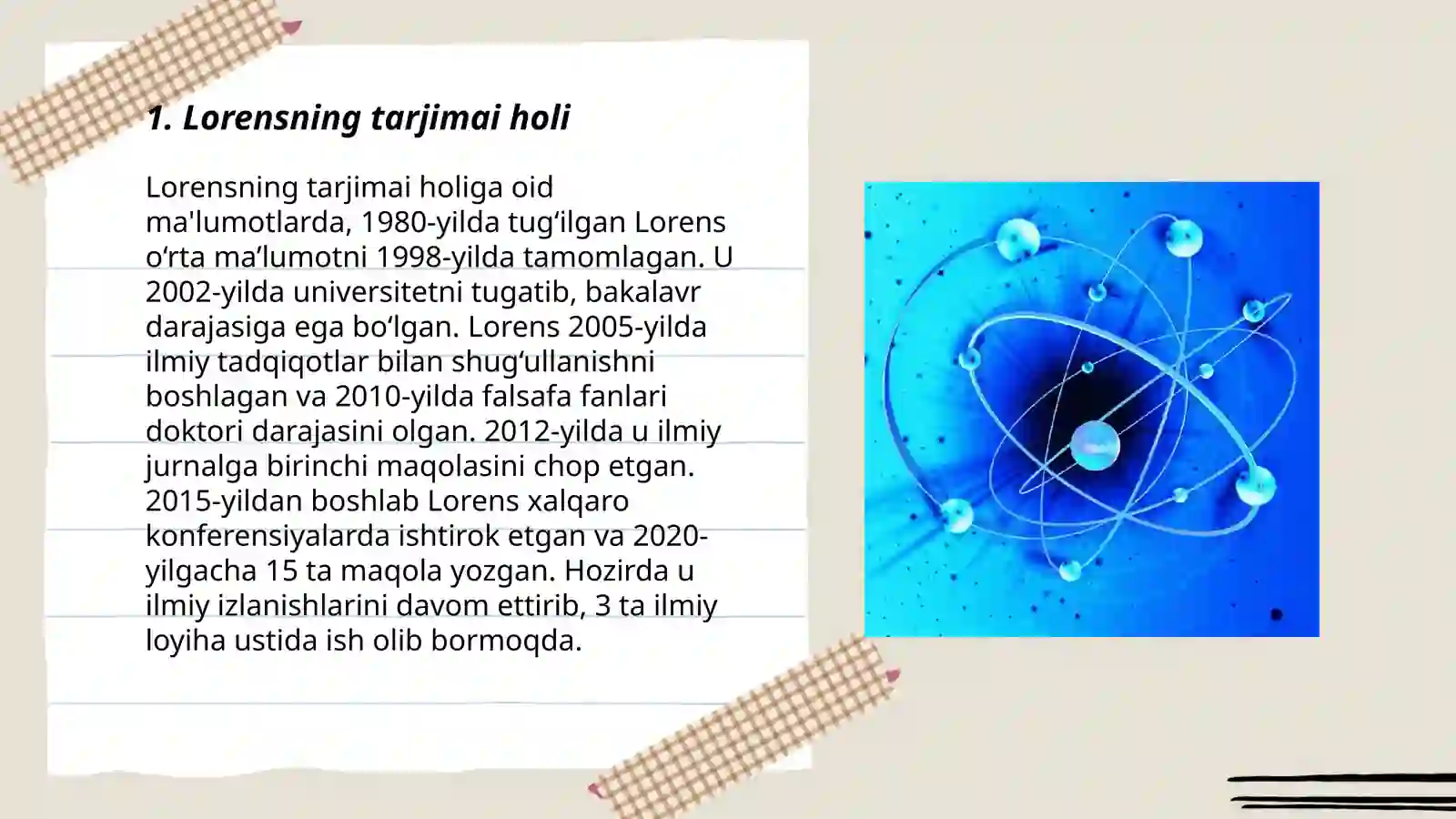 Lorensning Tarjimai Holi 3