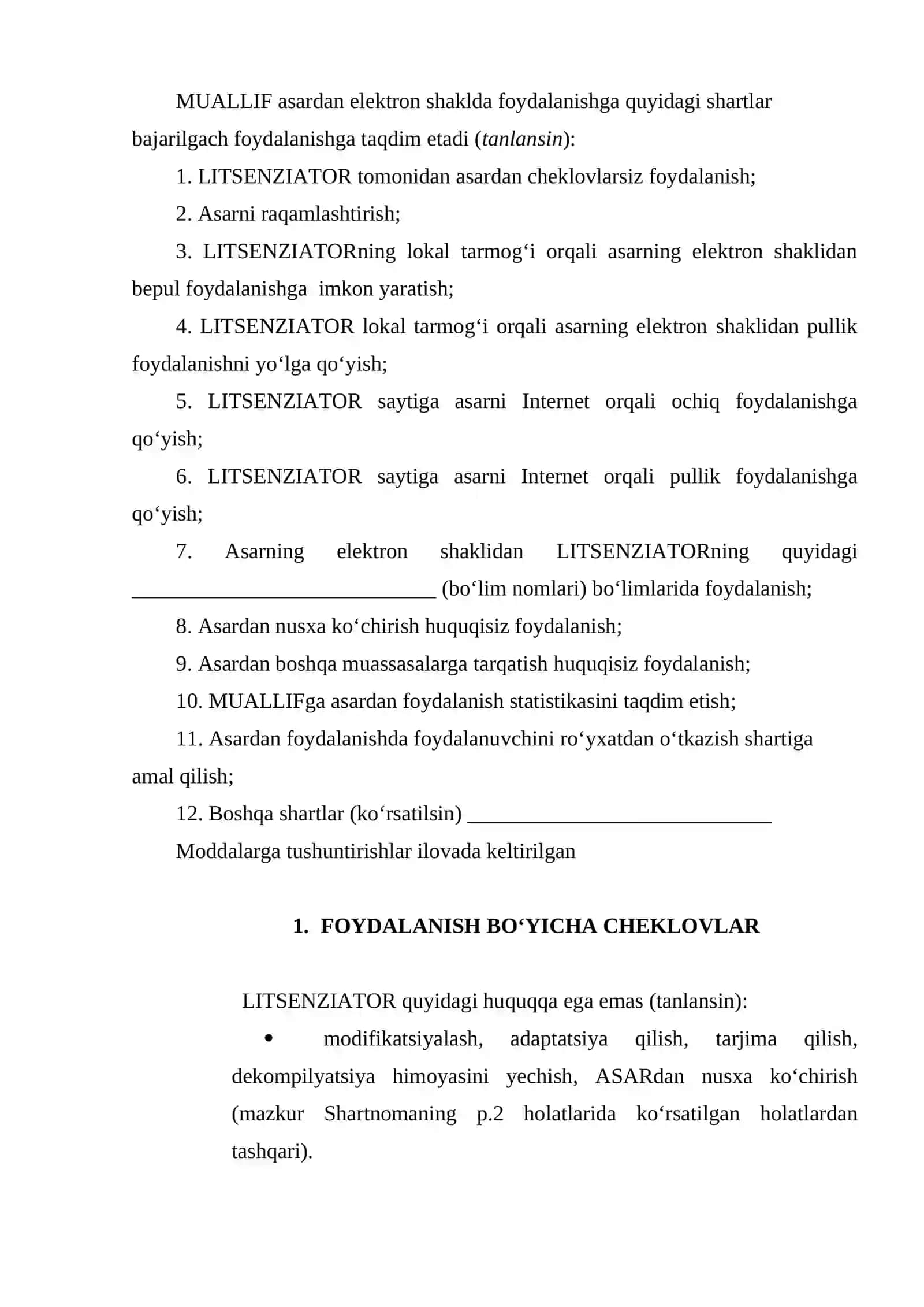 Nashrlarning huquqiy egalari va mualliflar bilan tuziladigan shartnomalar shakli 3