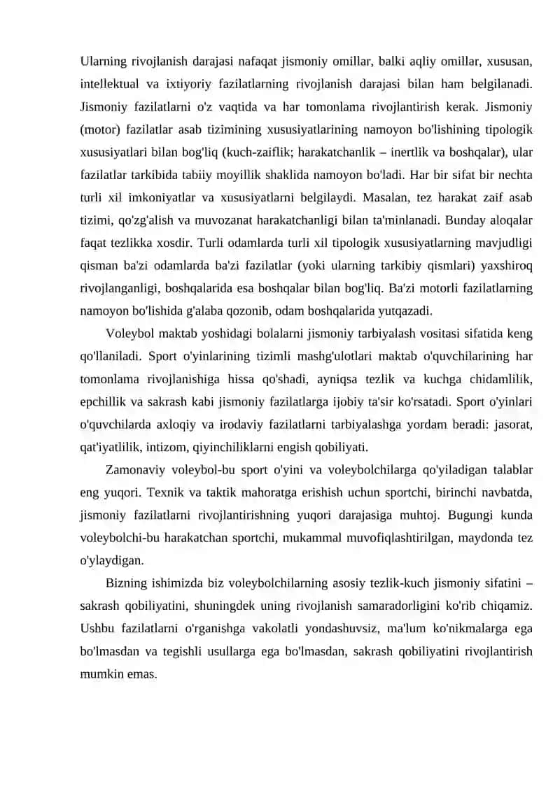 Voleybol sport turida to’pni boshqarish texnikasi maxoratini oshirish 3