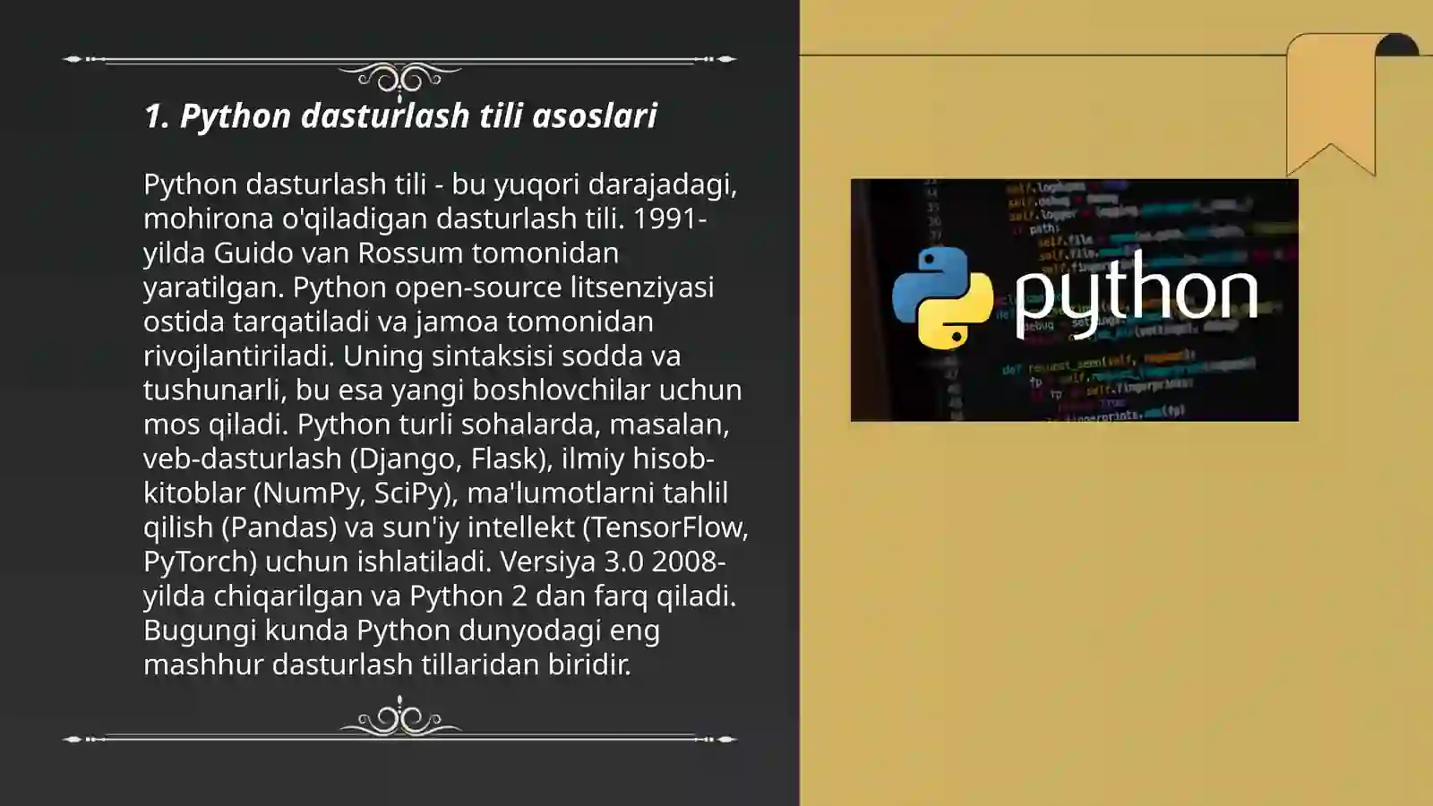 Python Dasturlash Tili 3