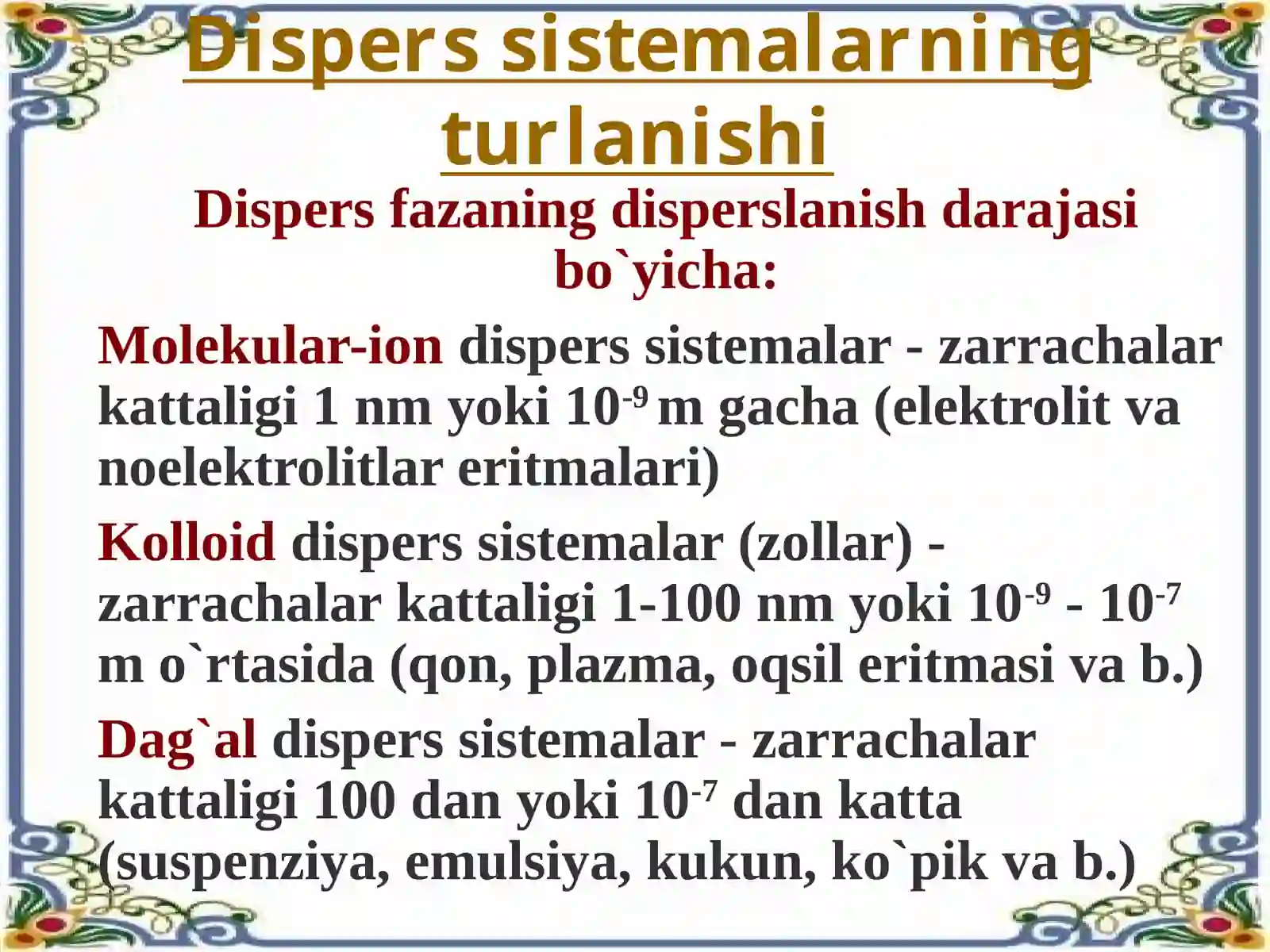 Dispers sistemalar 3
