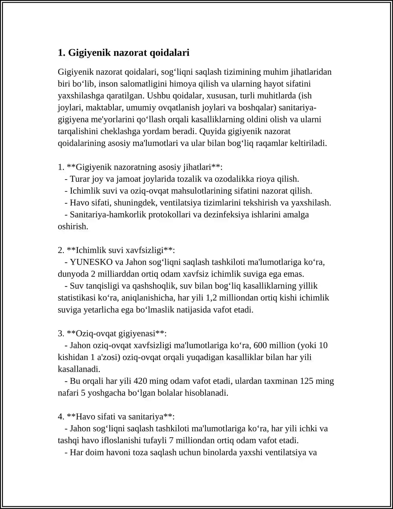 GÒSHT VA GÒSHT MAHSULOTLARI ISHLAB CHIQARISHGA QÒYILGAN GIGIYENIK MEYORLAR 3