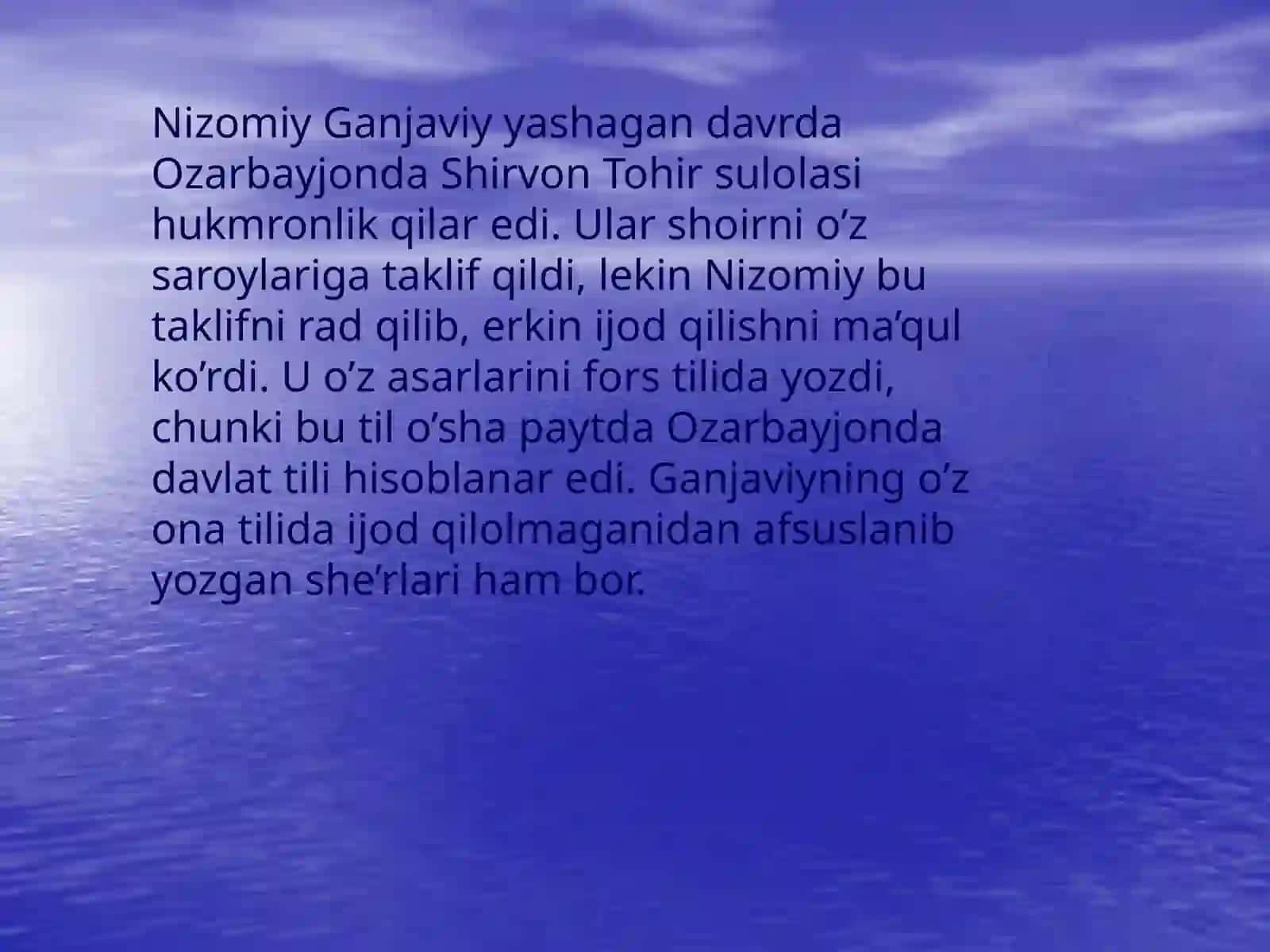NizomiyGanjaviyning “Xamsa” asaritahlili 3