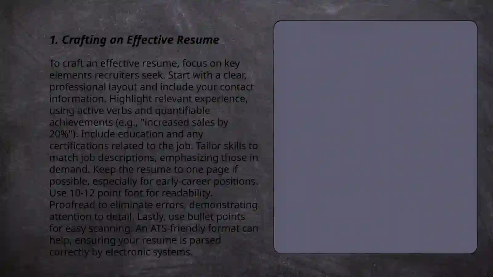 Applying for work 3