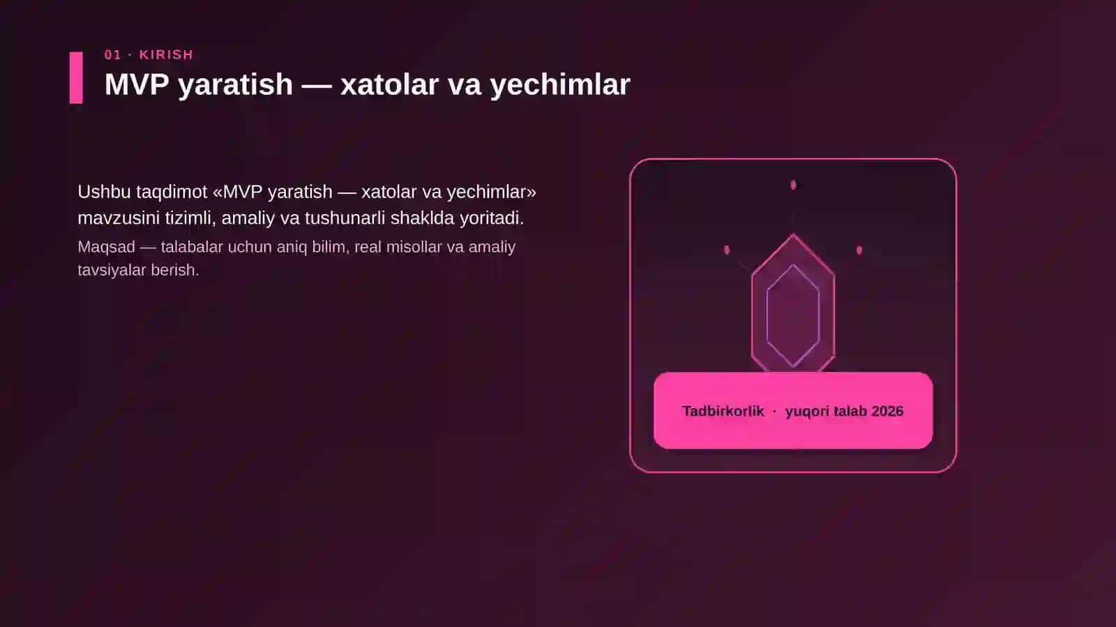 MVP yaratish — xatolar va yechimlar 3
