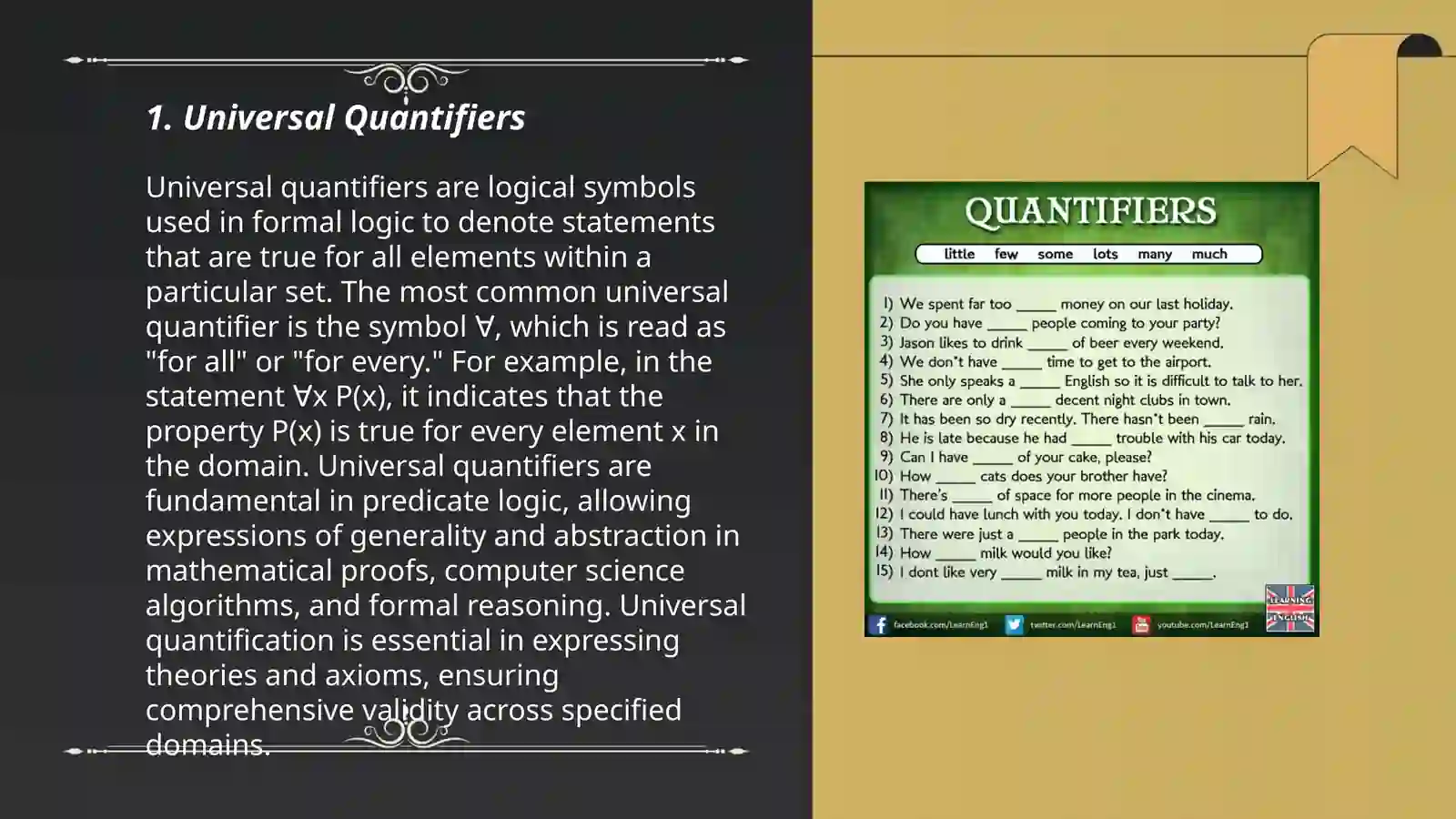 Universal Quantifiers 3