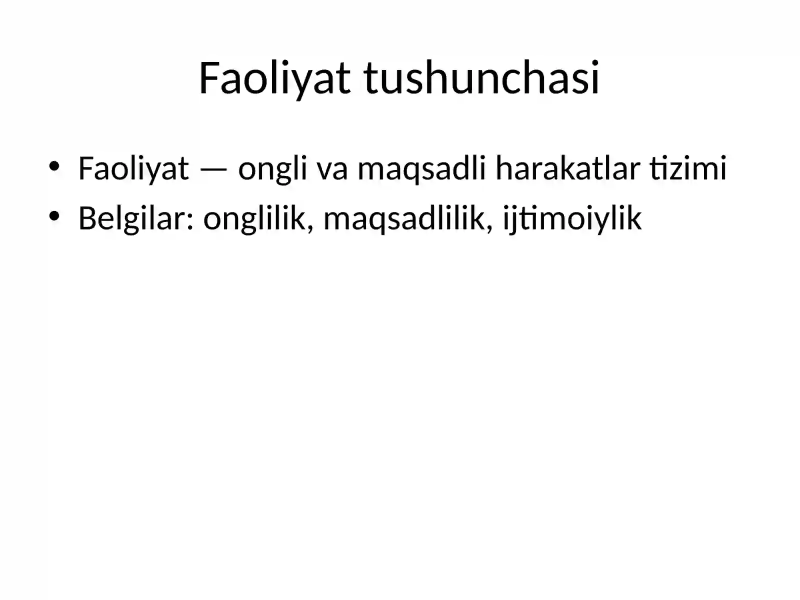 Inson borlig‘ida faoliyatning tuzilishi va tartibga solish mexanizmlari 3