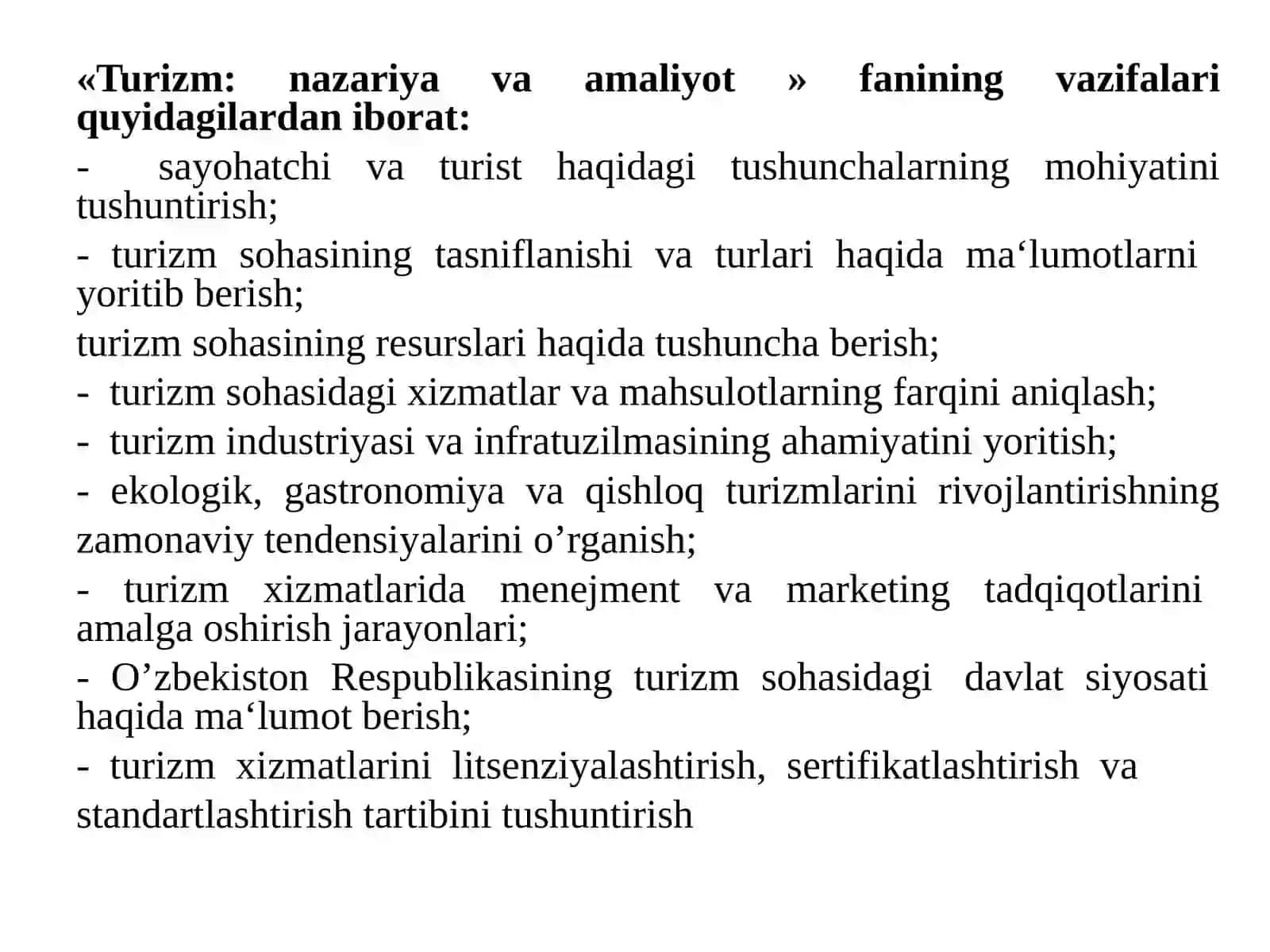 Turizm:nazariya va amaliyot 3