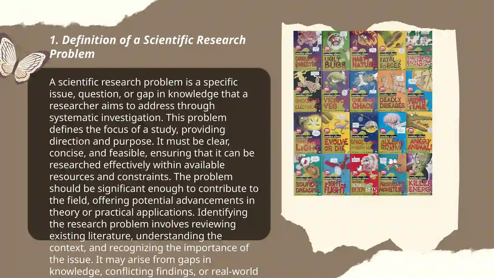 Components of scientific research problem 3
