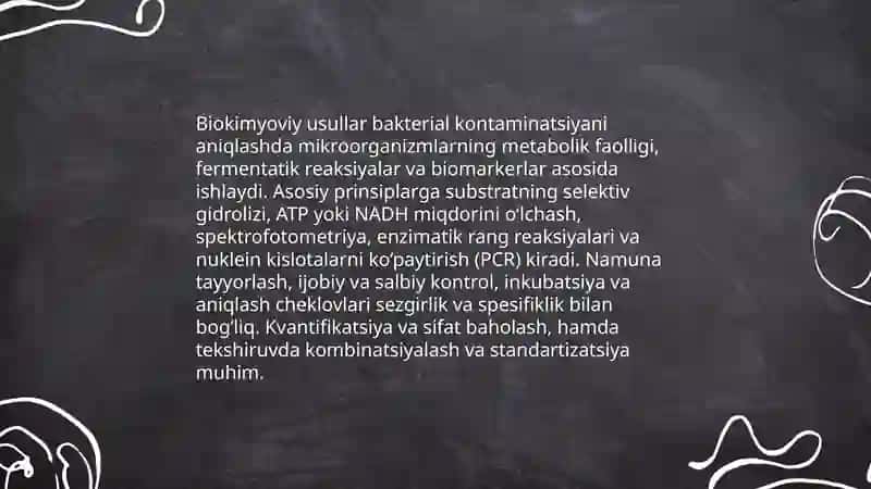 Biologik ashyoni bakterial kontaminatsiyani biokimyoviy usulda aniqlash 3