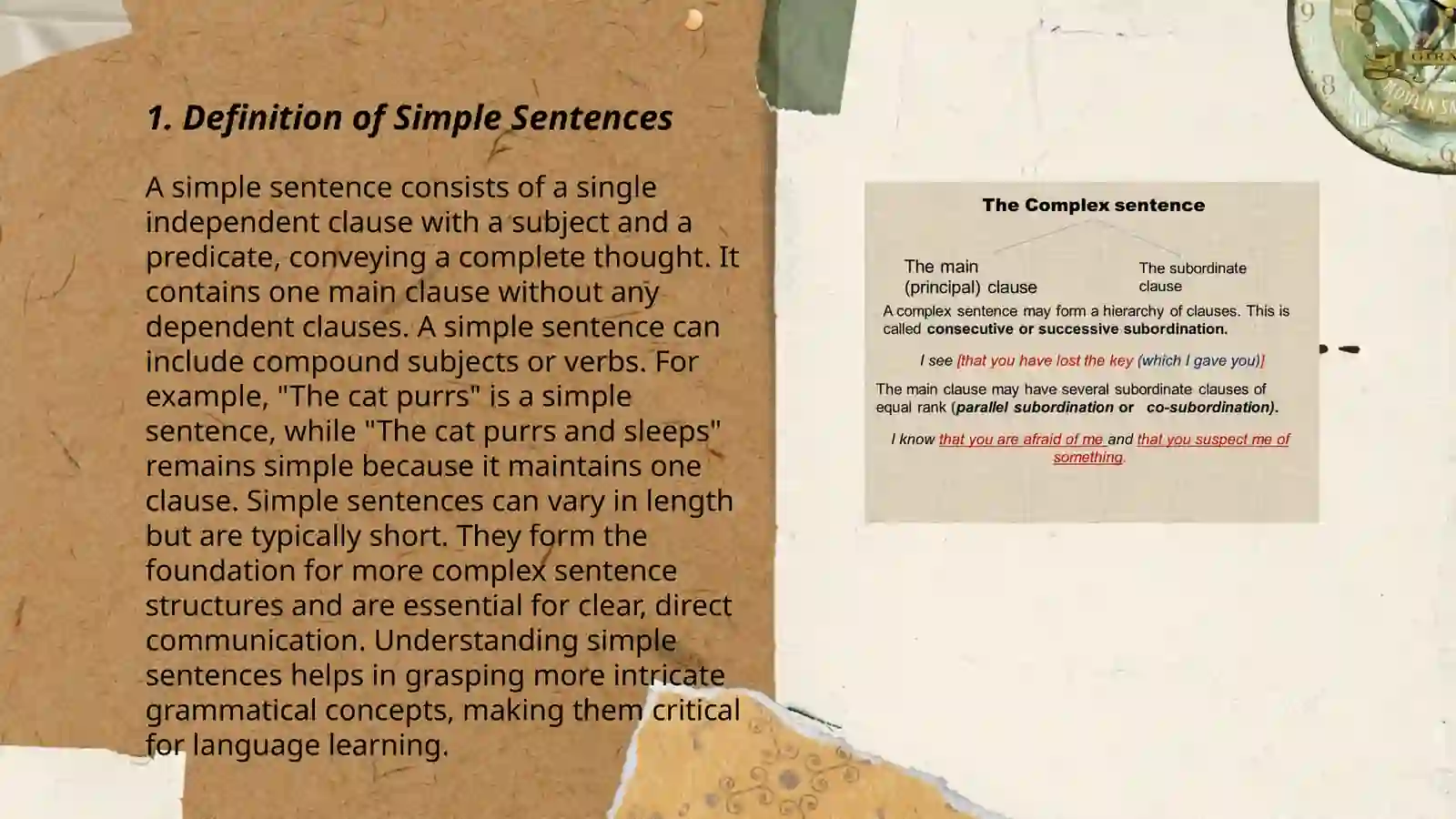 Simple compound and complex sentences examples 3