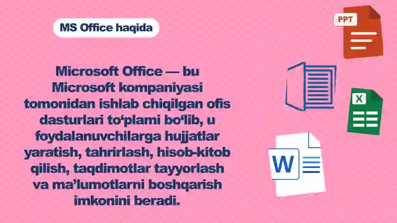 Microsoft office dasturlari bilan ishlash 3