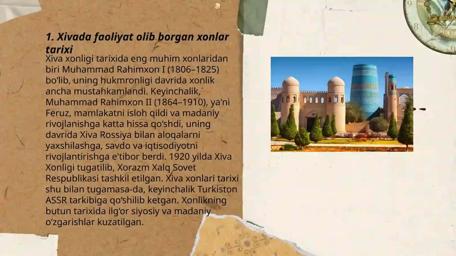 Xivada faoliyat olib borgan xonlar haqida ma'lumot 3