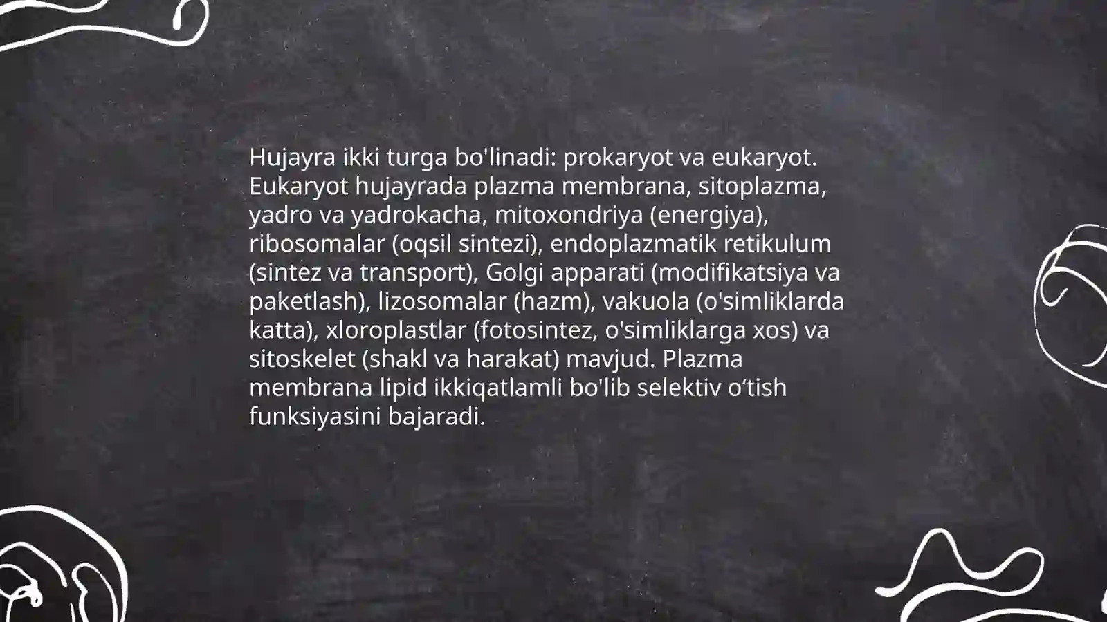 Hujayra tuzilishi va oziqlanishi 3