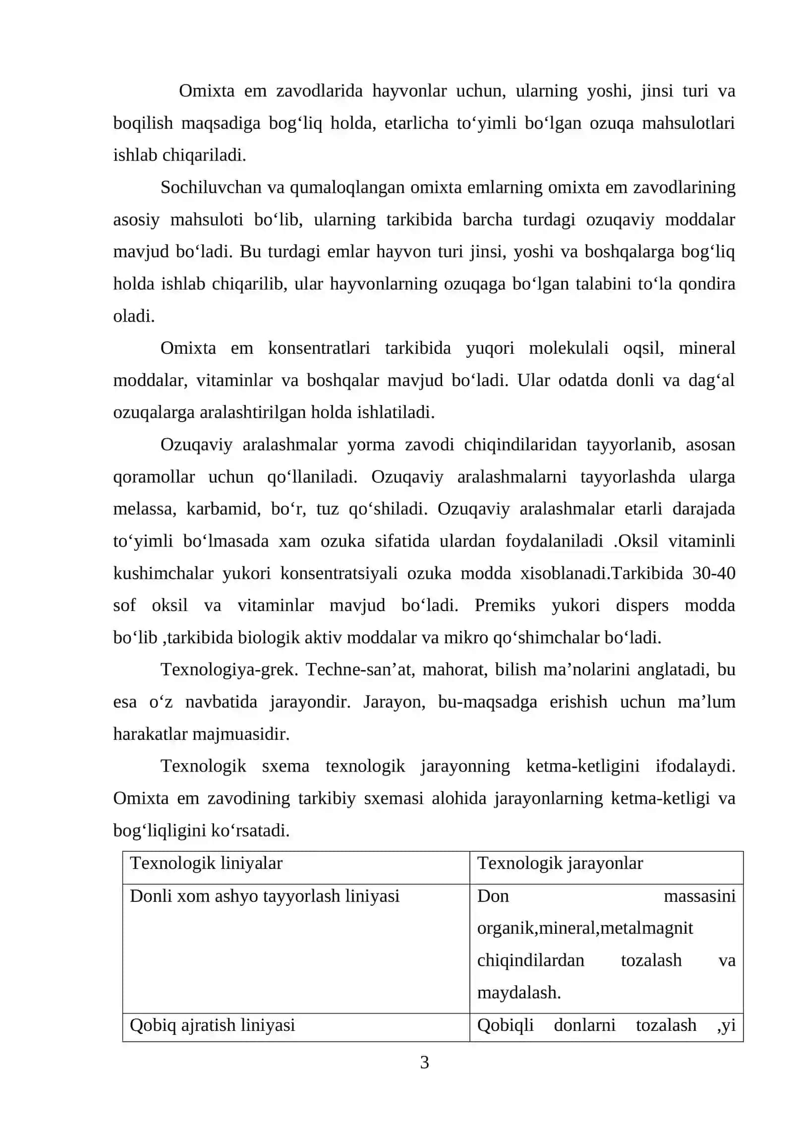 Omixta em ishlab chikarish texnologik jarayonlari 3